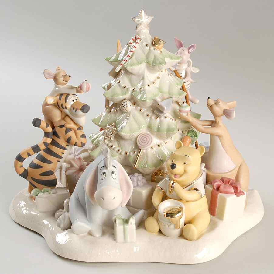 Disney Winnie The Pooh & Piglet Decorating Christmas Tree 18 Felt Sto –