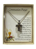 Communion Prayer Cross-Shaped Locket with Prayer Scroll.