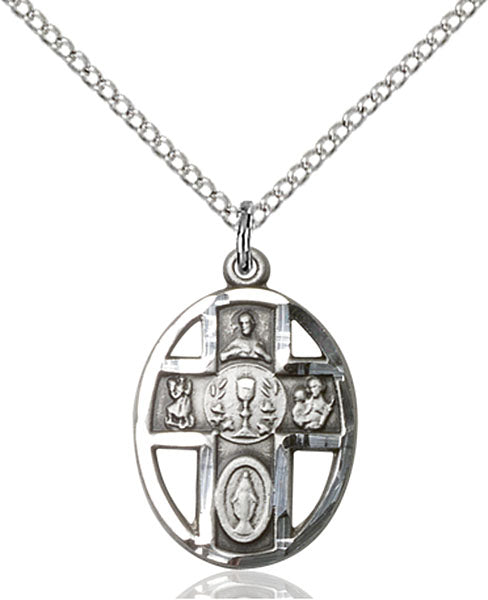 1st Communion 5-way   Chalice Pendant, 3 4 Inch. Medal Only. – St. Mary 